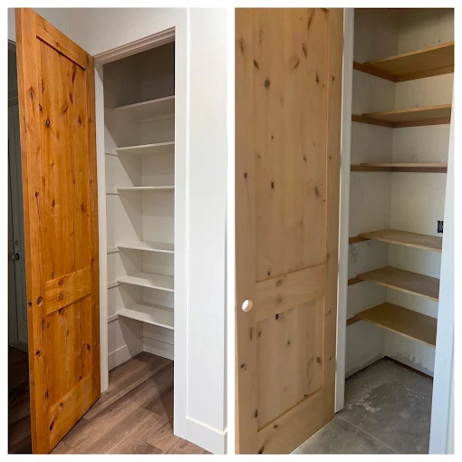 Pantry refinishing before and after